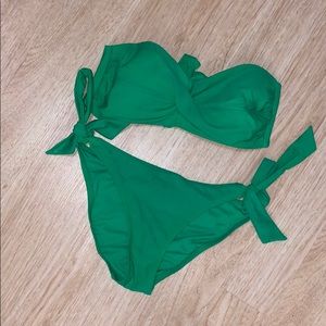 Women's ABS Green Strapless Bikini